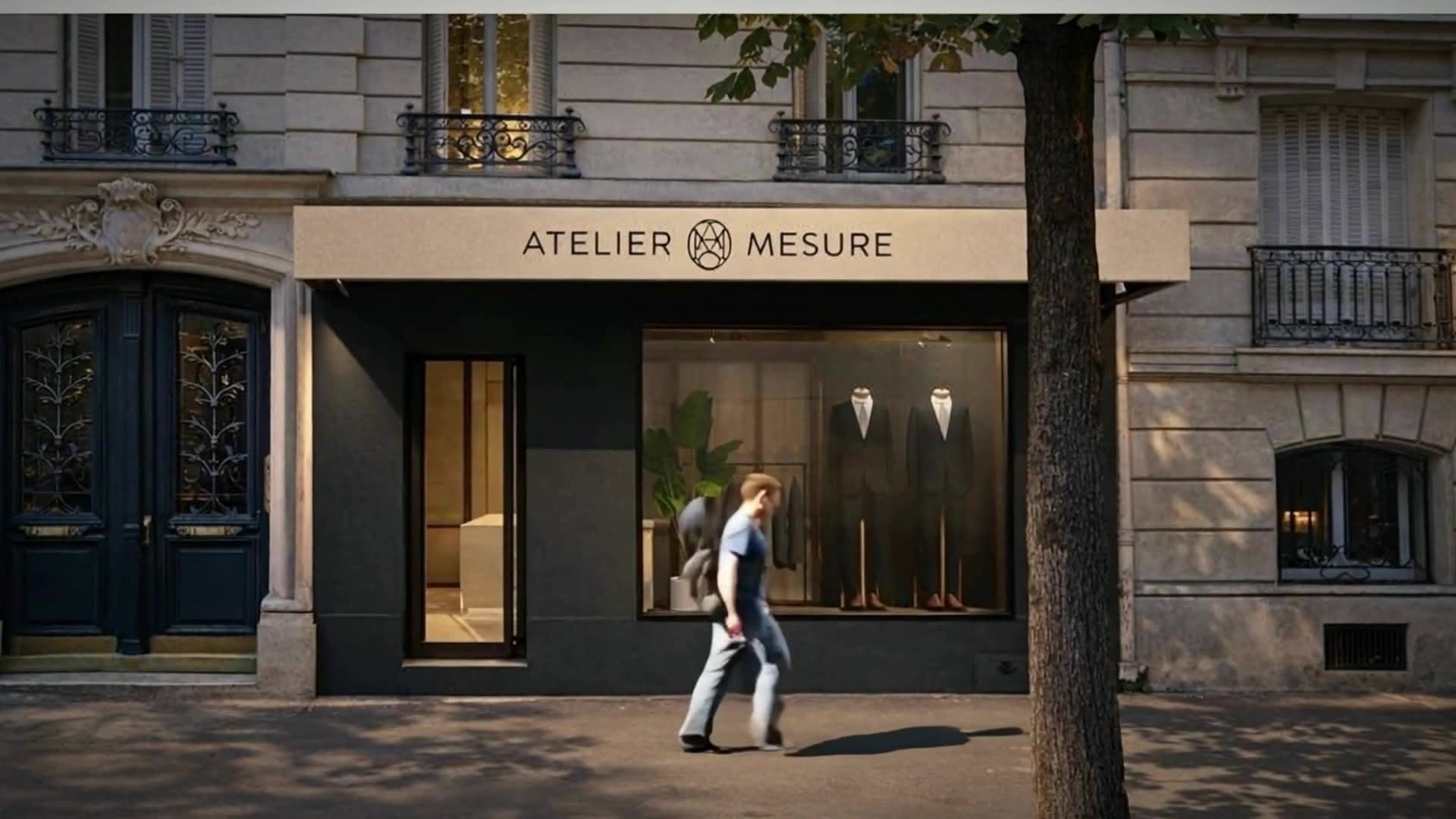Façade de la future boutique Atelier Mesure