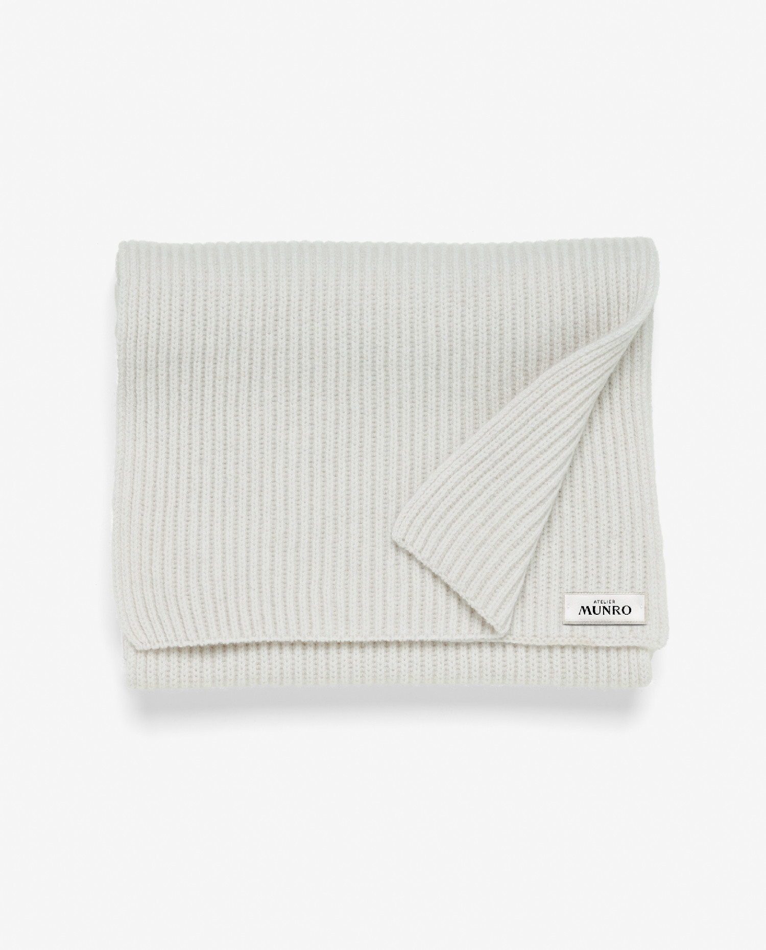 Greige cashmere scarf - Scarf | Atelier Munro