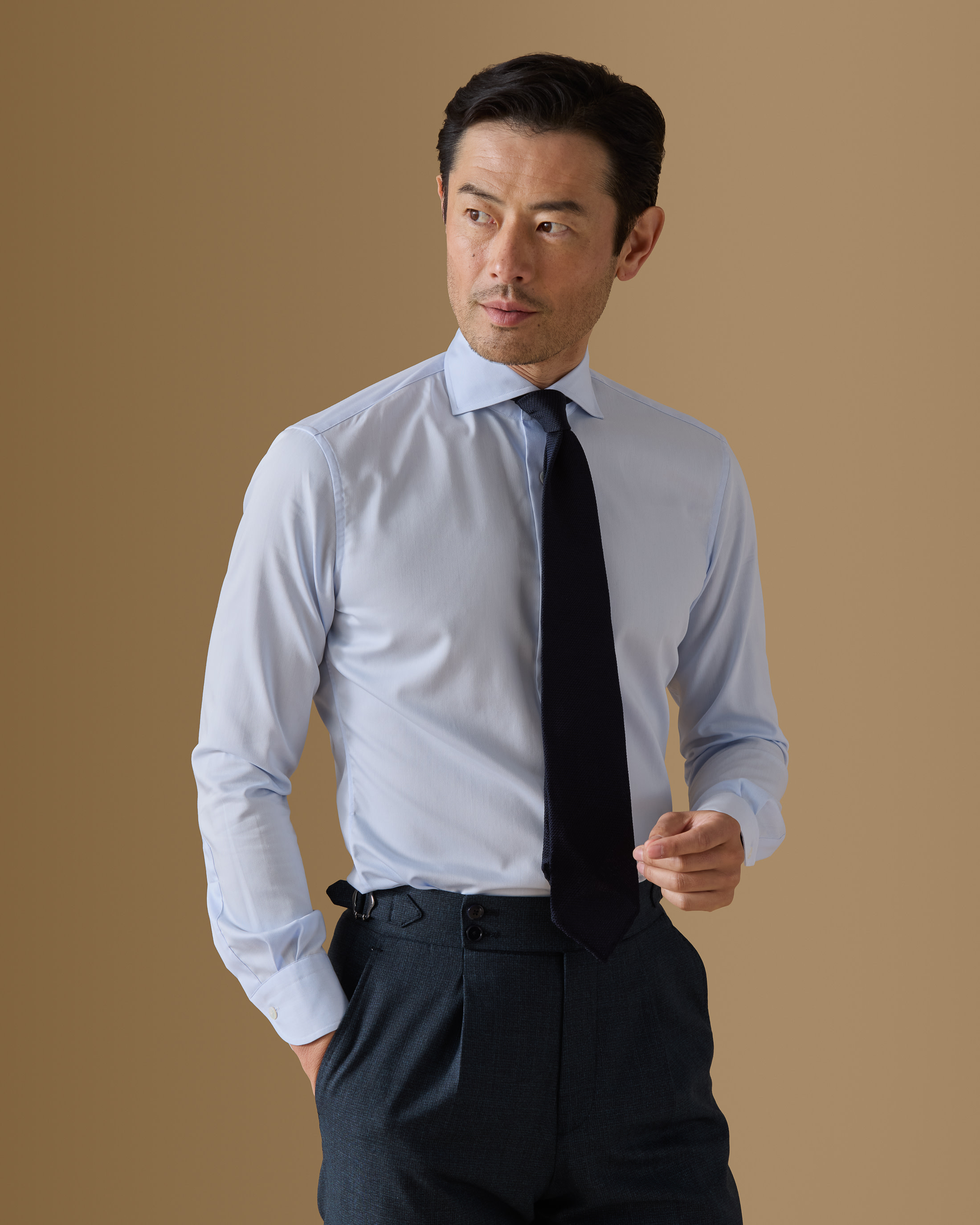 Light-Blue-Cotton-Fine-Twill-Shirt-MSHC0001-custom-shirts, view 2 - Atelier Munro