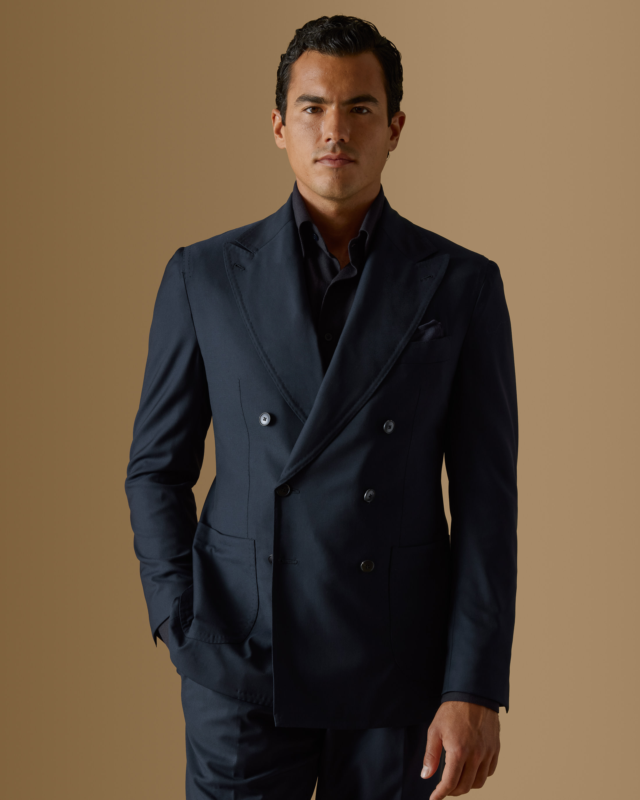 Midnight-Blue-Technical-Wool-Suit-MS1003-custom-suits, view 3 - Atelier Munro