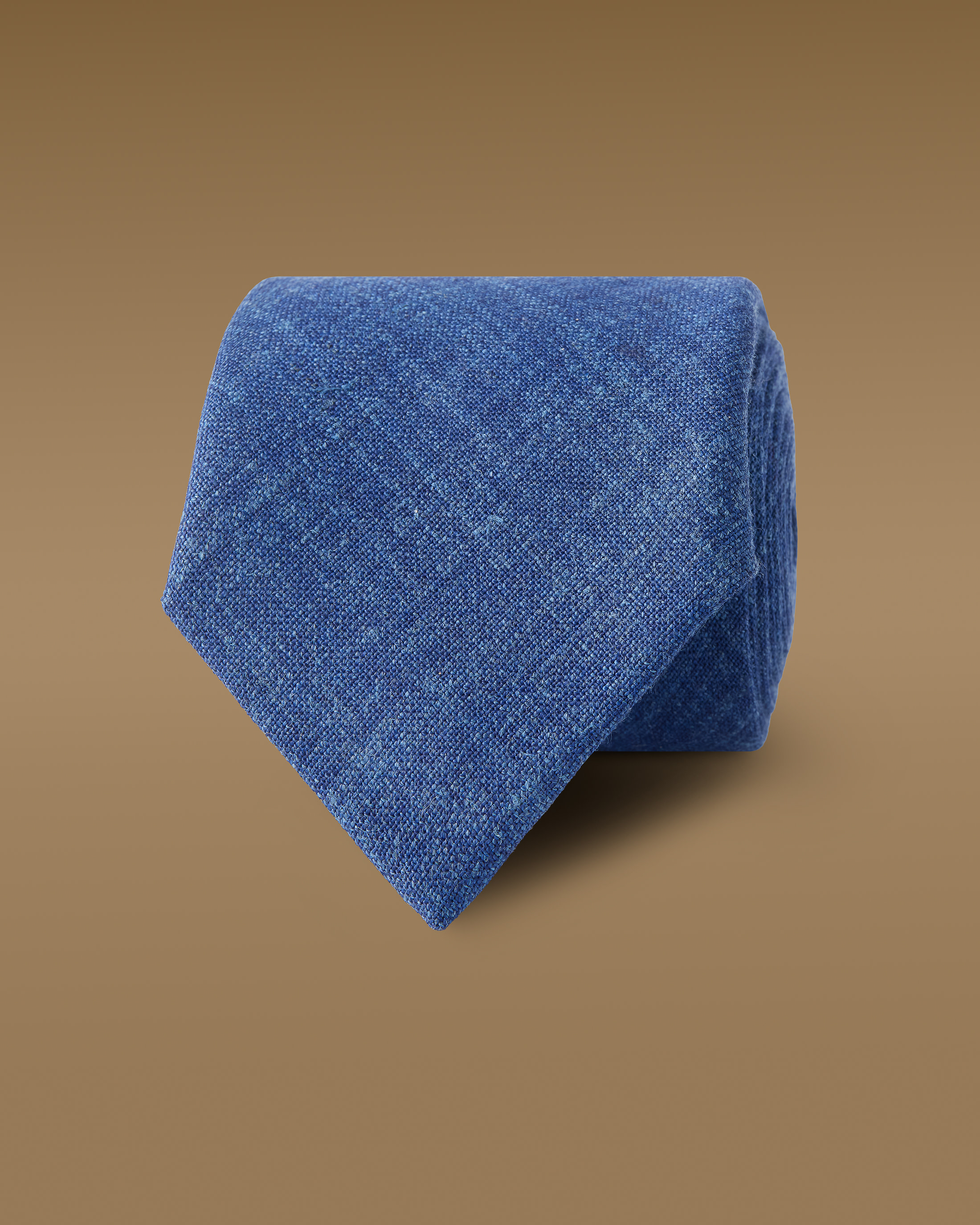 Twilight-Blue-Stretch-Blue-Wool-Linen-Tie-MEV050-custom-ties, view 0 - Atelier Munro