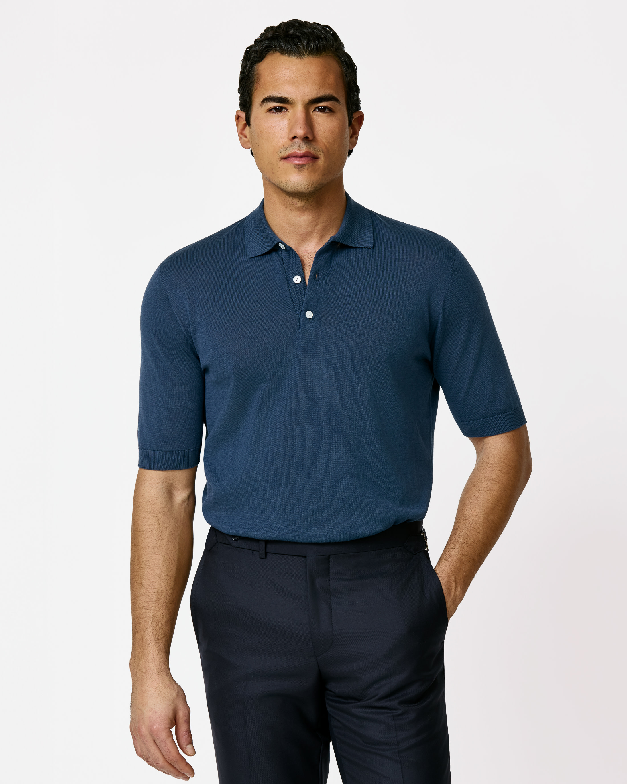 Style-MKC1255-medium-blue-cotton-silk-custom-knitwear, view 0 - Atelier Munro