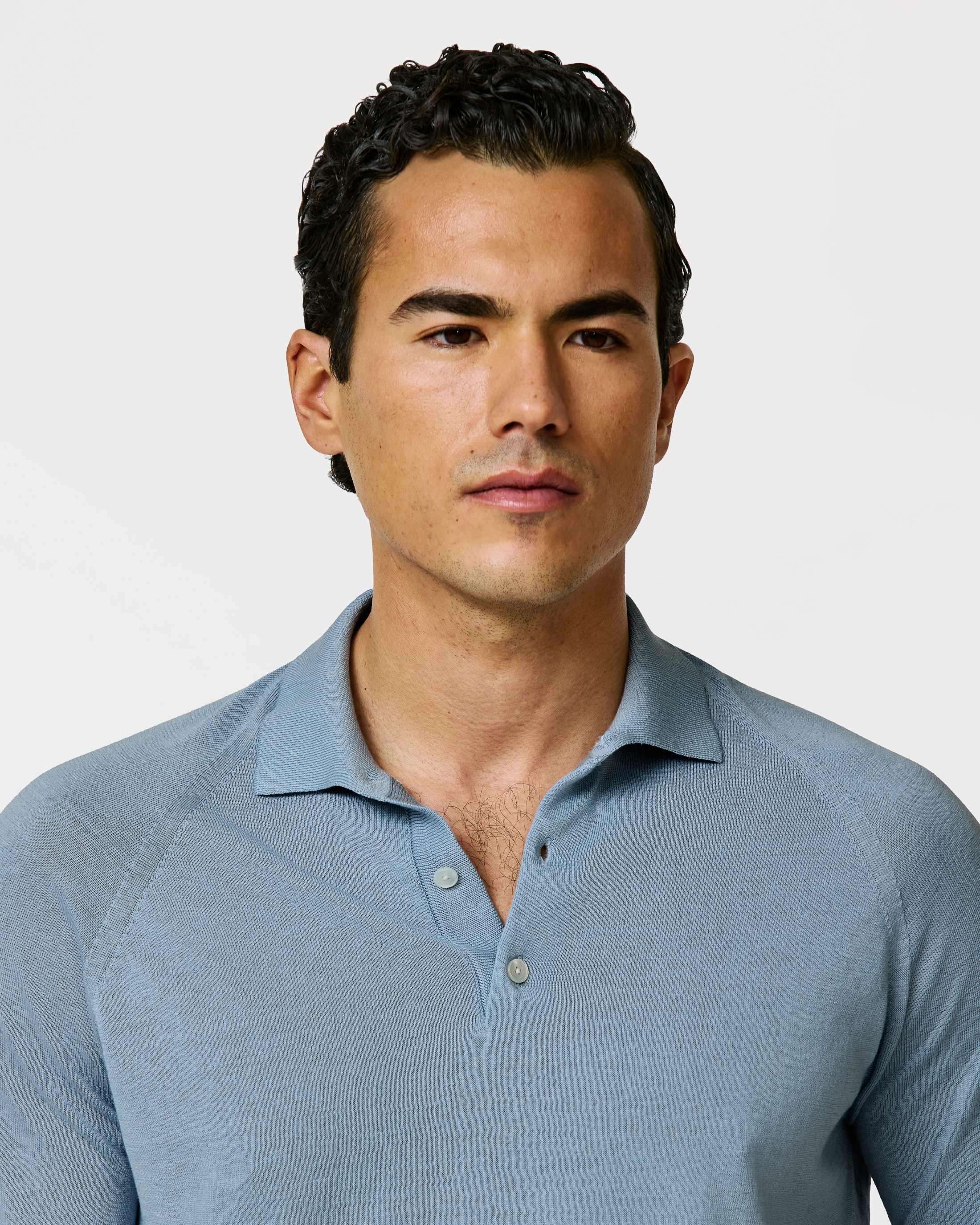 Style-MKC1254-light-blue-cotton-silk-custom-knitwear, view 1 - Atelier Munro