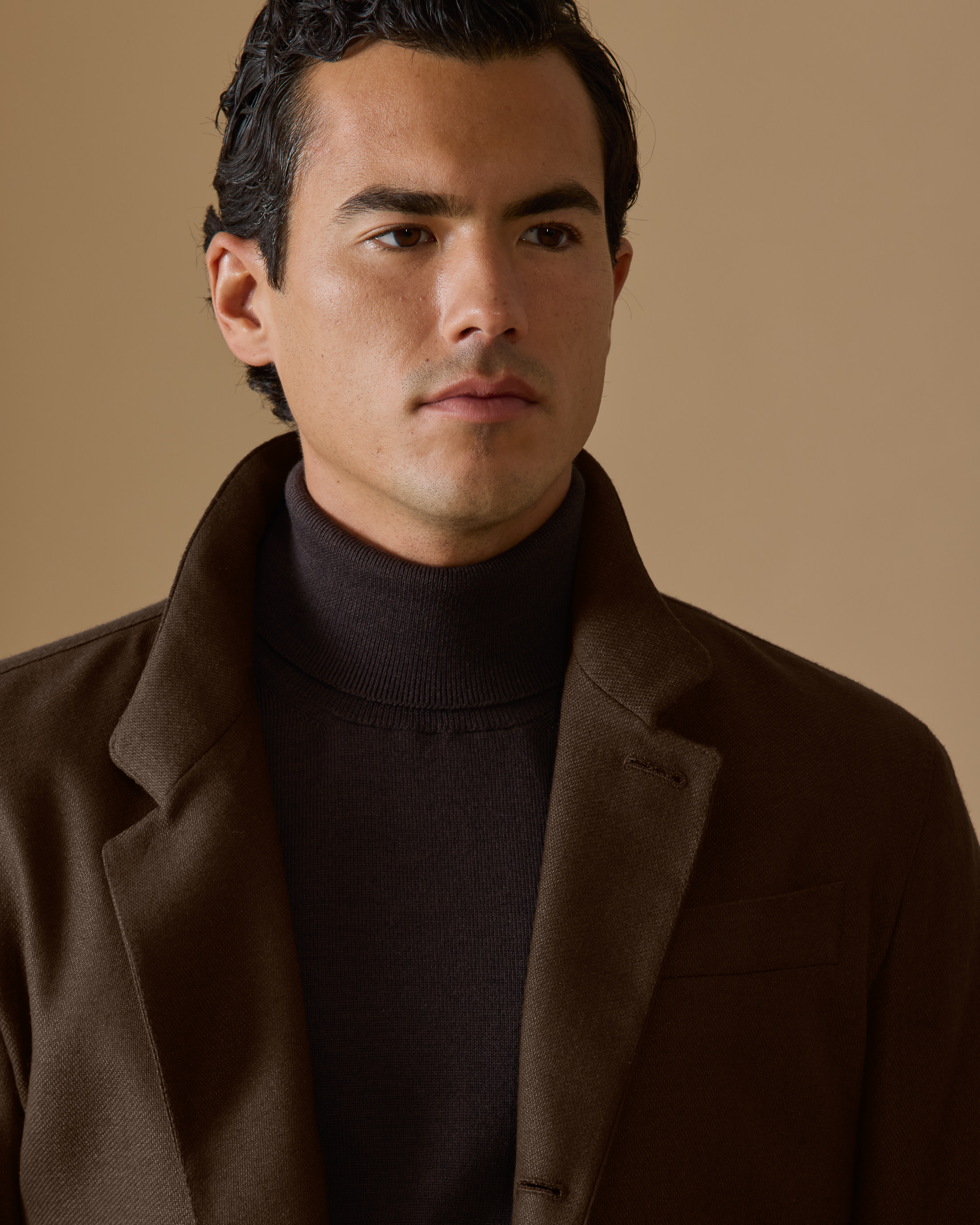Coffee-Brown-Wool-Silk-Panama-Jacket-MJ0768-custom-jackets, view 4 - Atelier Munro