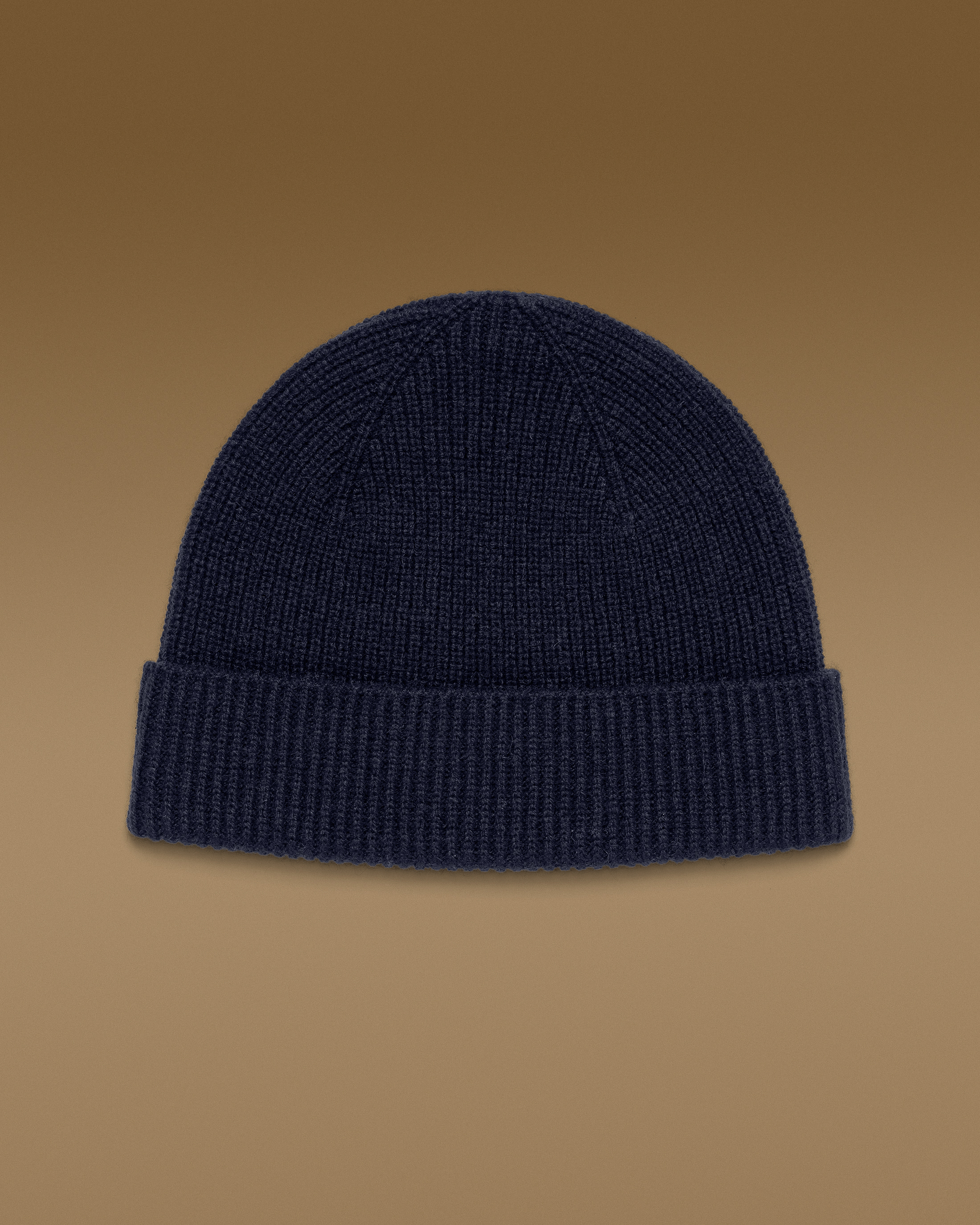 Navy-blue-cashmere-beanie-MKC1034-custom-beanies, view 0 - Atelier Munro