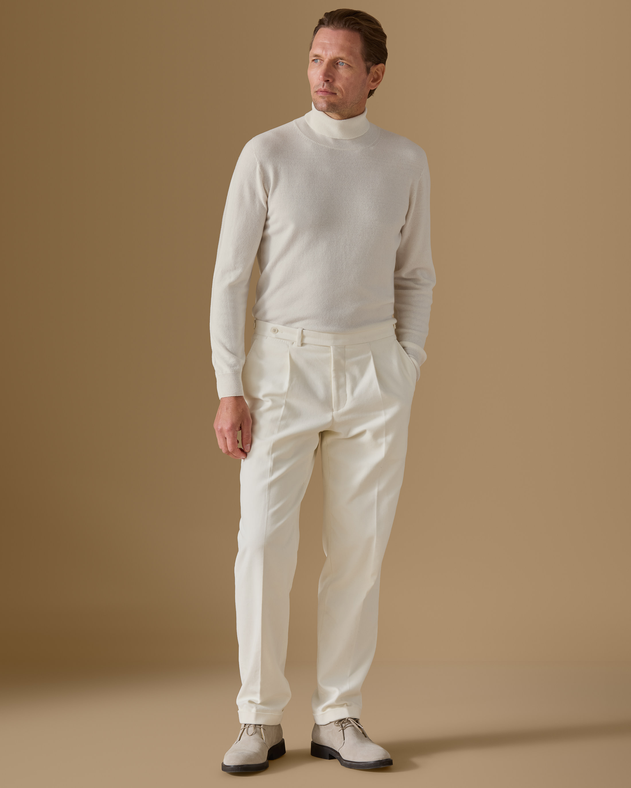 Snow-White-Cashmere-Turtle-Neck-Knit-MKC1273-custom-knitwear, view 0 - Atelier Munro