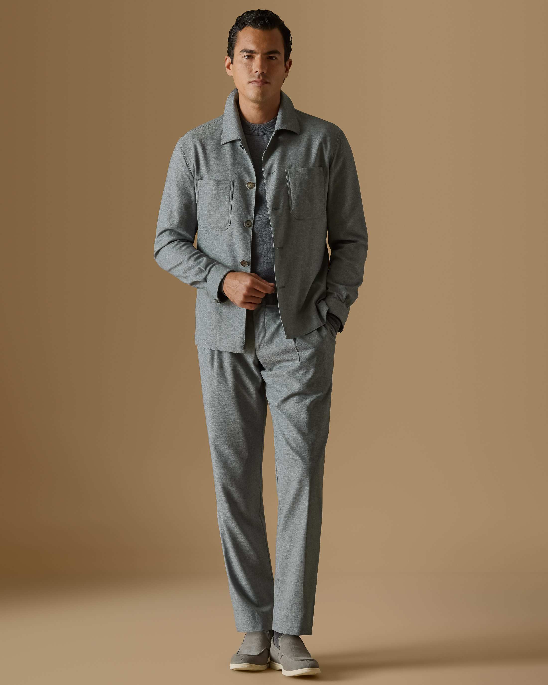 Gray-Stretch-Wool-Blend-Lightweight-Utility-Suit-EF048-custom-jackets, view 0 - Atelier Munro