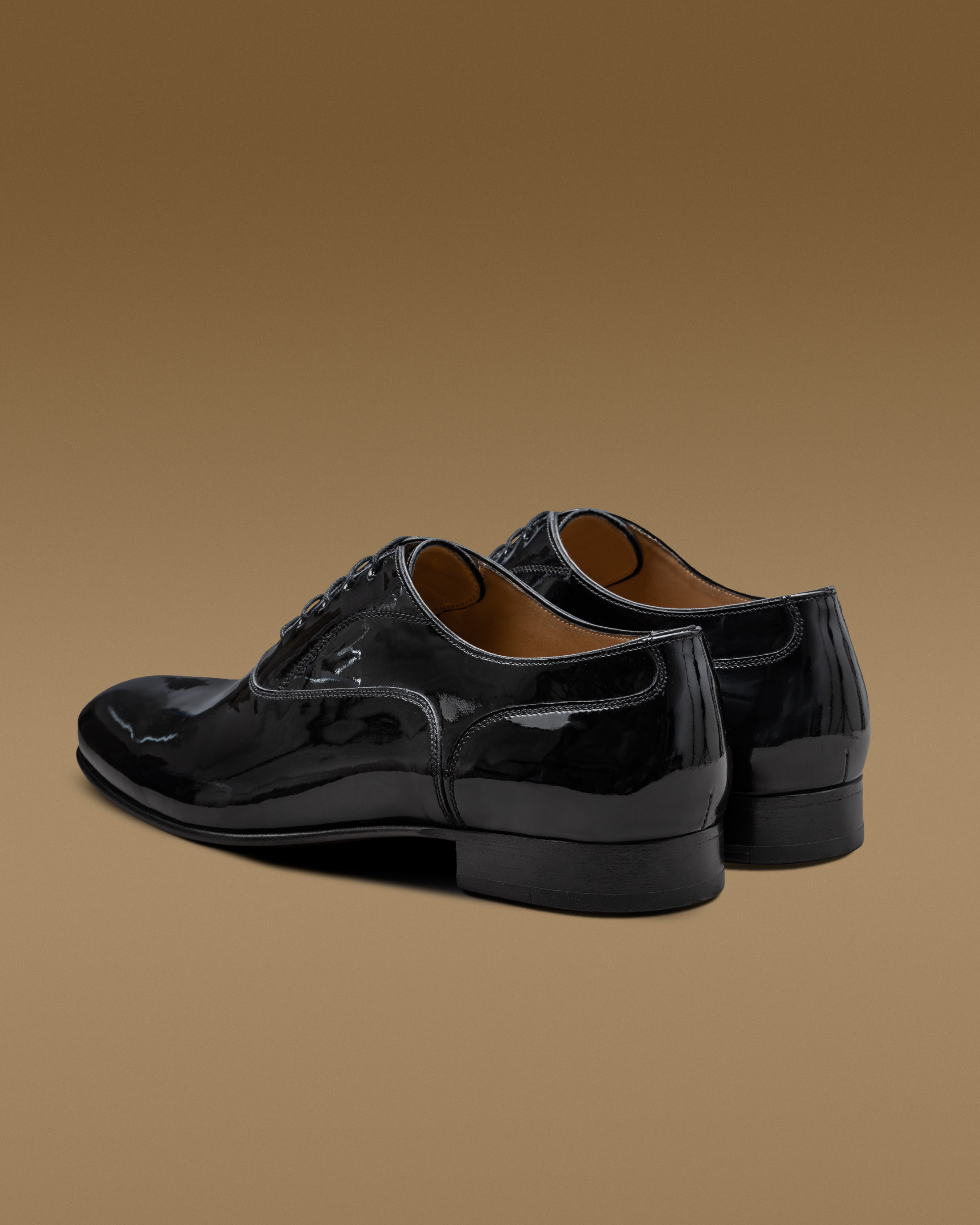 Black-Patent-Oxford-Tuxedo-PNT01-custom-formal-shoes, view 2 - Atelier Munro