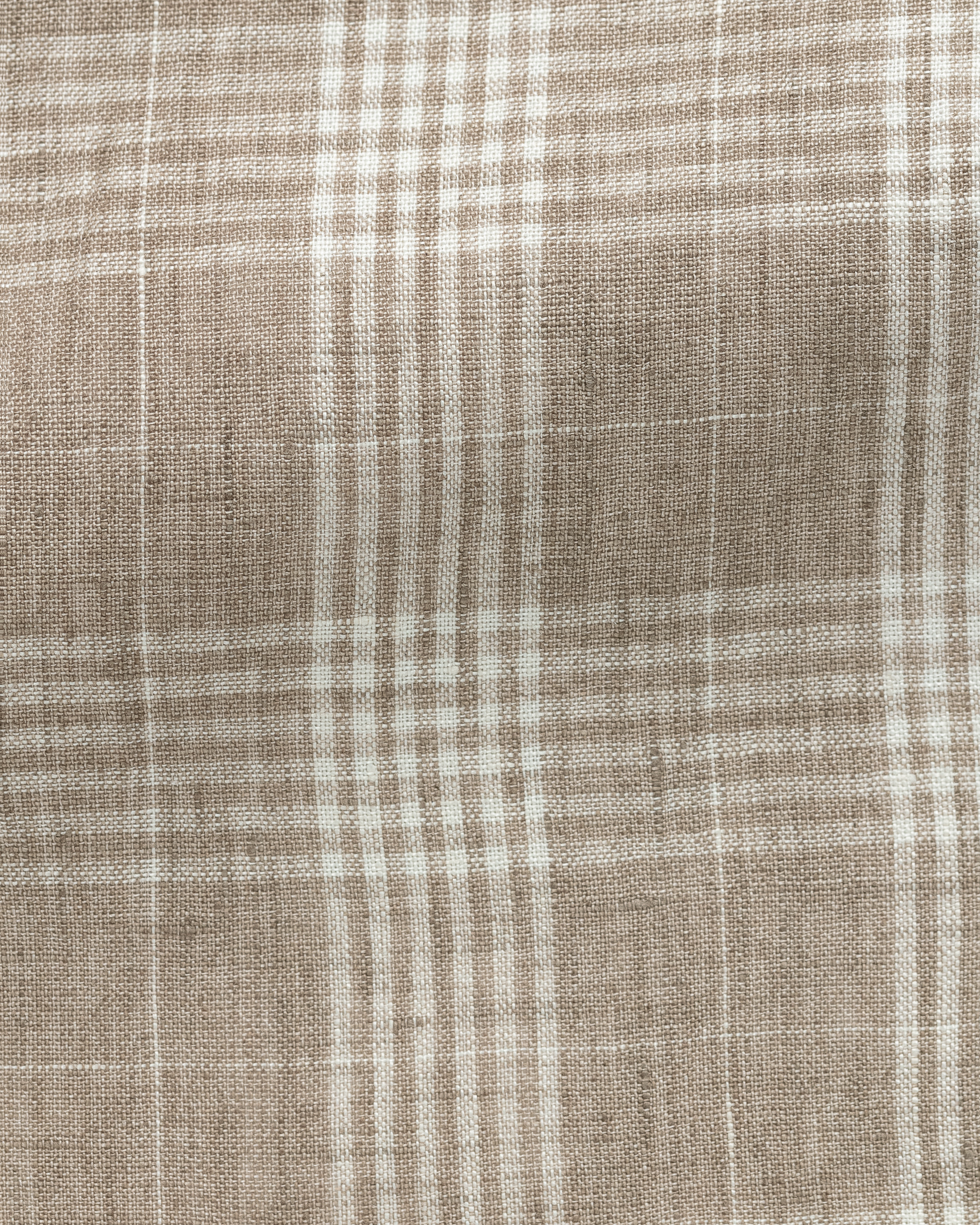 Tan-Check-Linen-Shirt-MSHC0262-custom-shirts, view 2 - Atelier Munro
