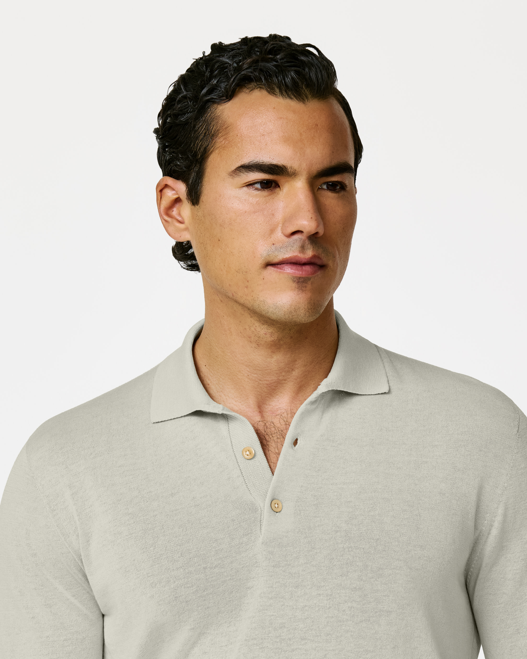 Style-MKC1266-sand-cotton-silk-custom-knitwear, view 1 - Atelier Munro