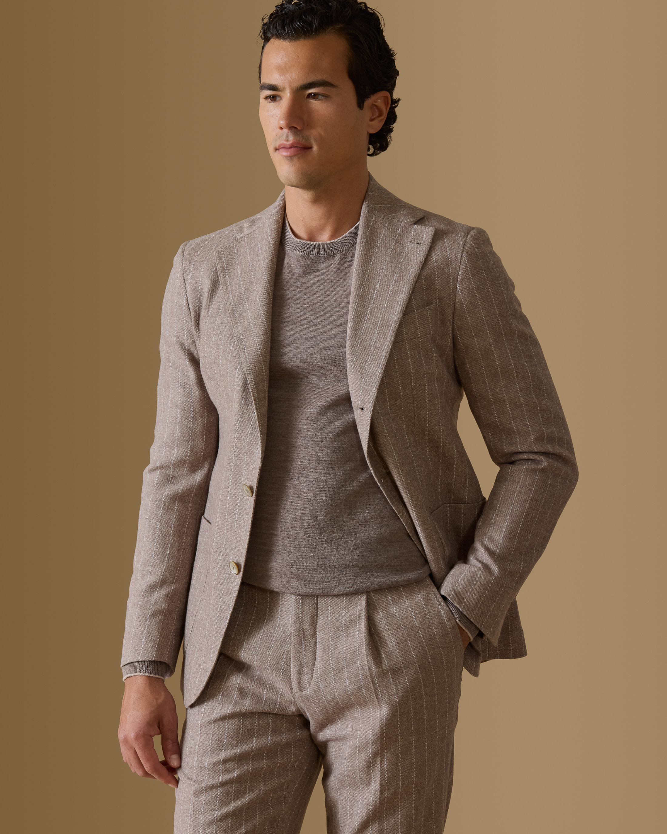Pale-Pink-Alpaca-Wool-Blend-Pinstripe-Suit-MS0998-custom-suits, view 1 - Atelier Munro