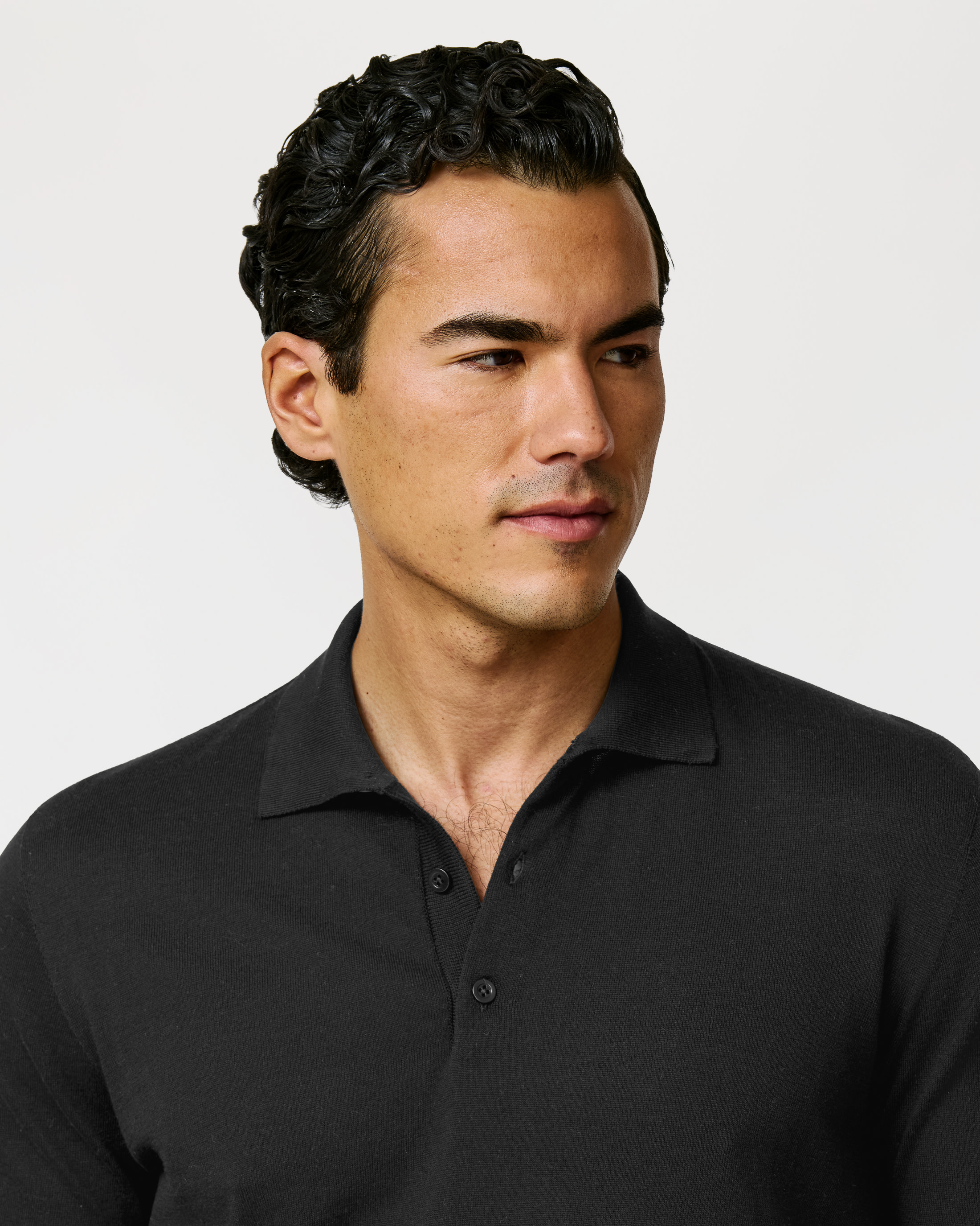 Style-MKC1260-black-cotton-silk-custom-knitwear, view 1 - Atelier Munro