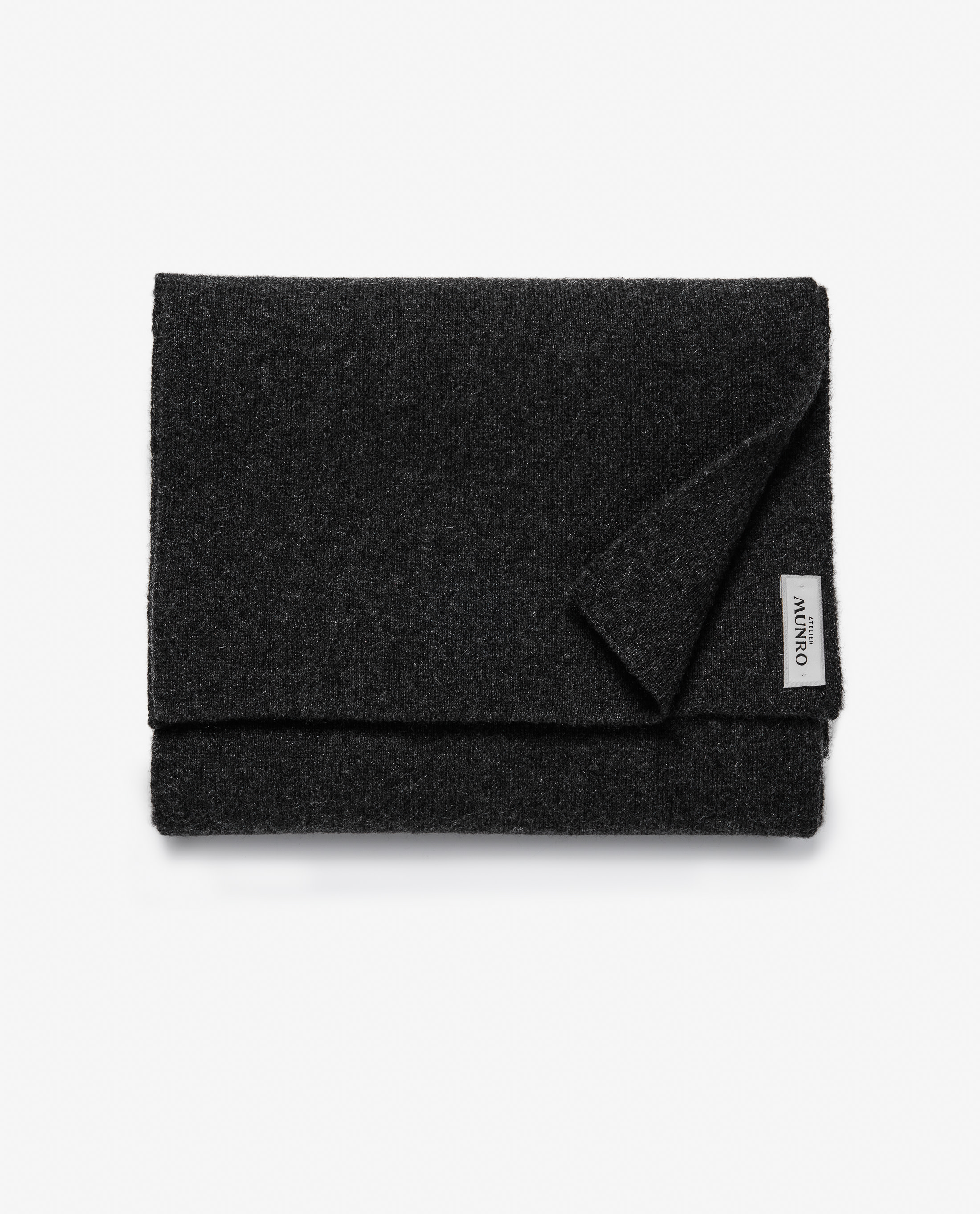 Anthracite-Cashmere-Scarf-MKC1037-custom-scarfs, view 0 - Atelier Munro