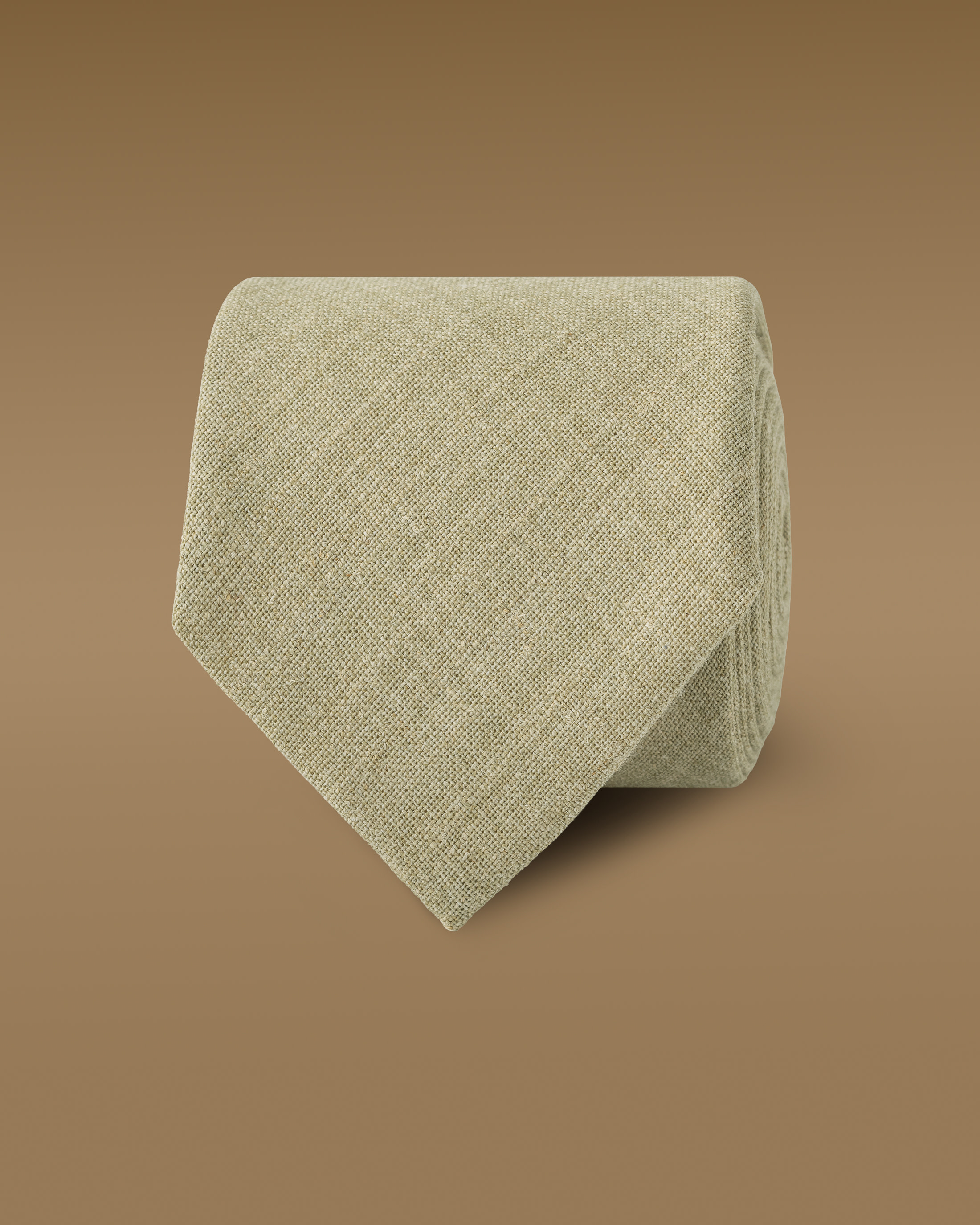 Sand-Stretch-Wool-Linen-Tie-MEV057-custom-ties, view 0 - Atelier Munro