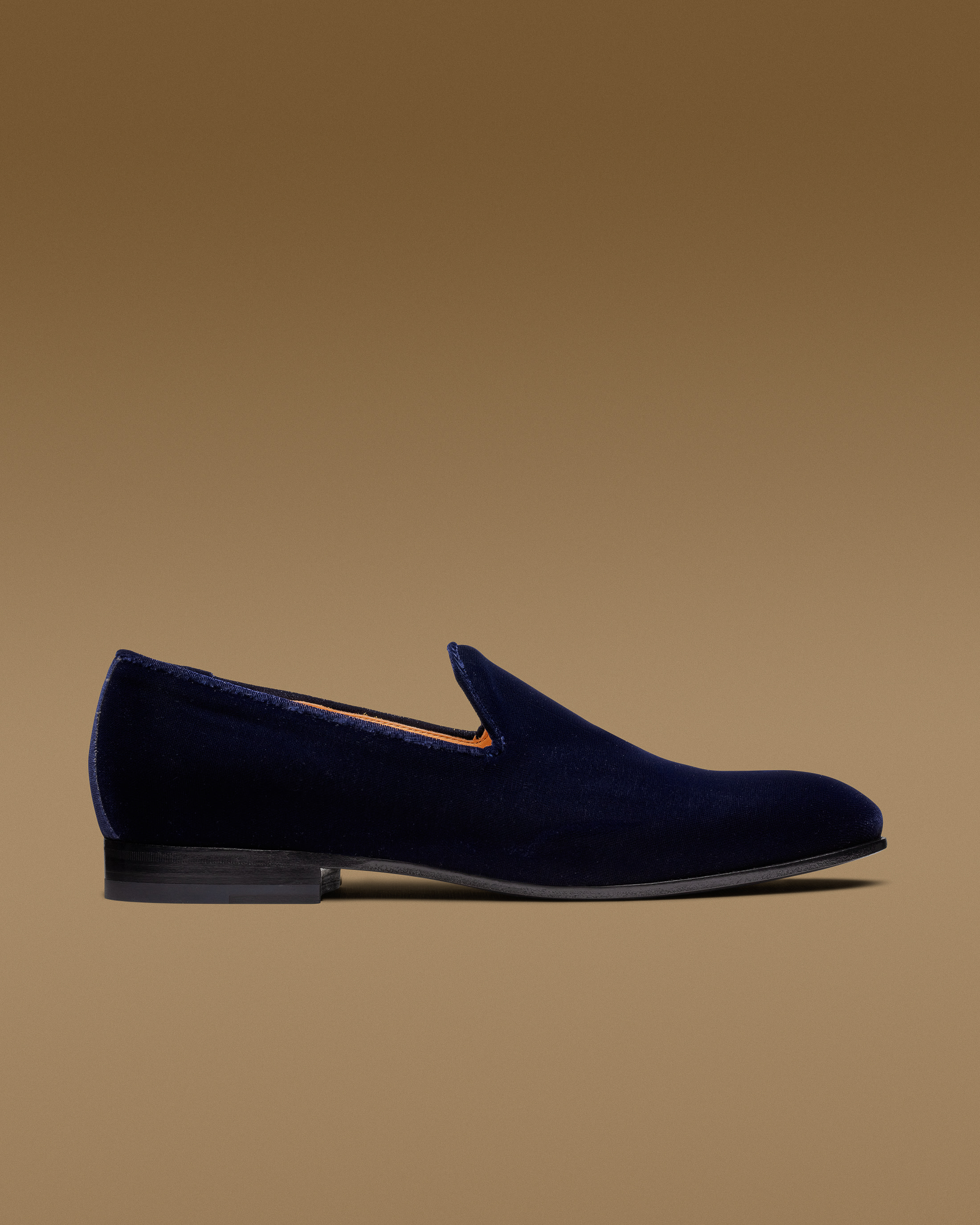 Midnight-Blue-Velvet-Plain-Toe-Loafer-Plain-toe-loafer-VLVT002-custom-formal-shoes, view 0 - Atelier Munro