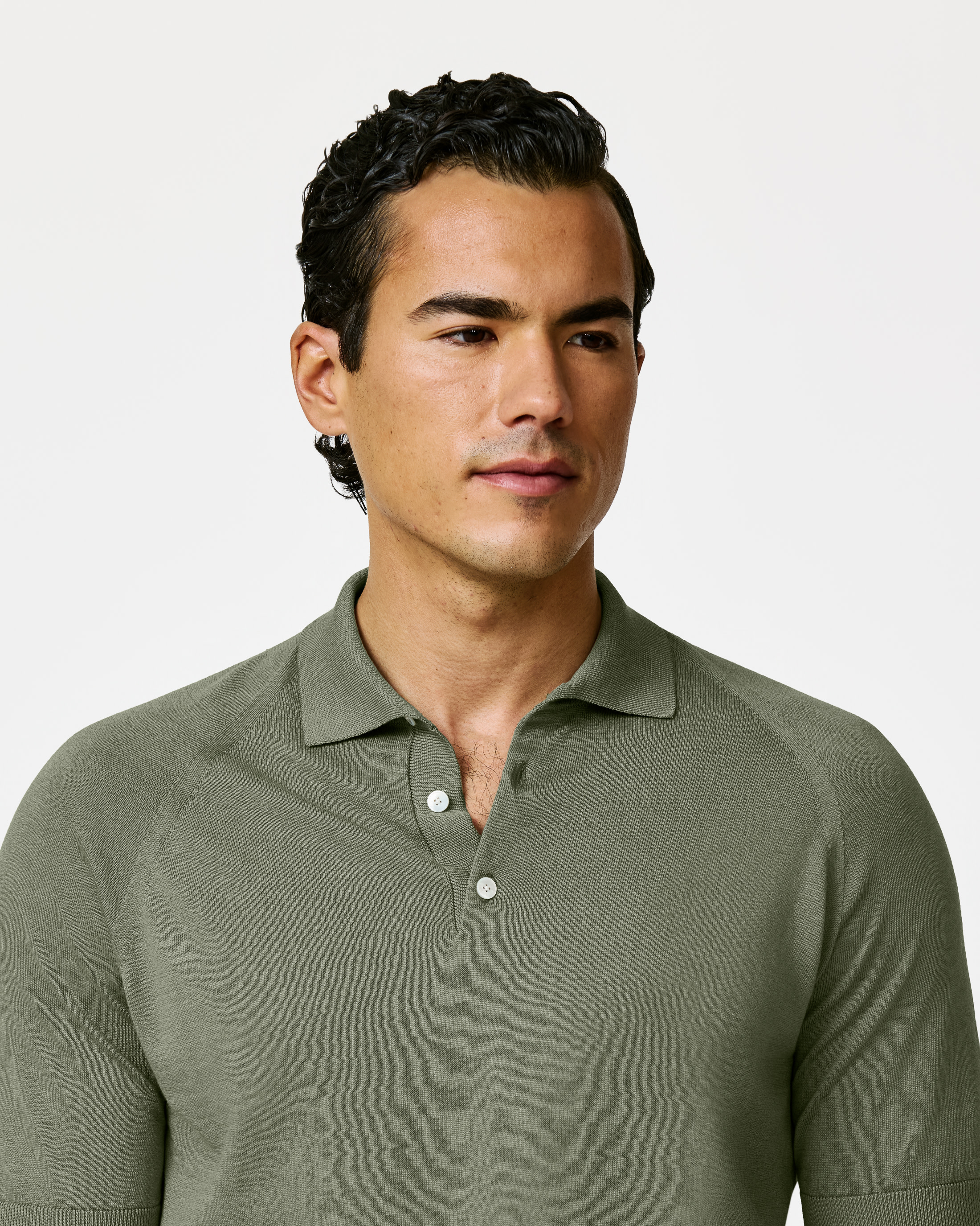 Style-MKC1271-light-slate-green-cotton-silk-custom-knitwear, view 1 - Atelier Munro