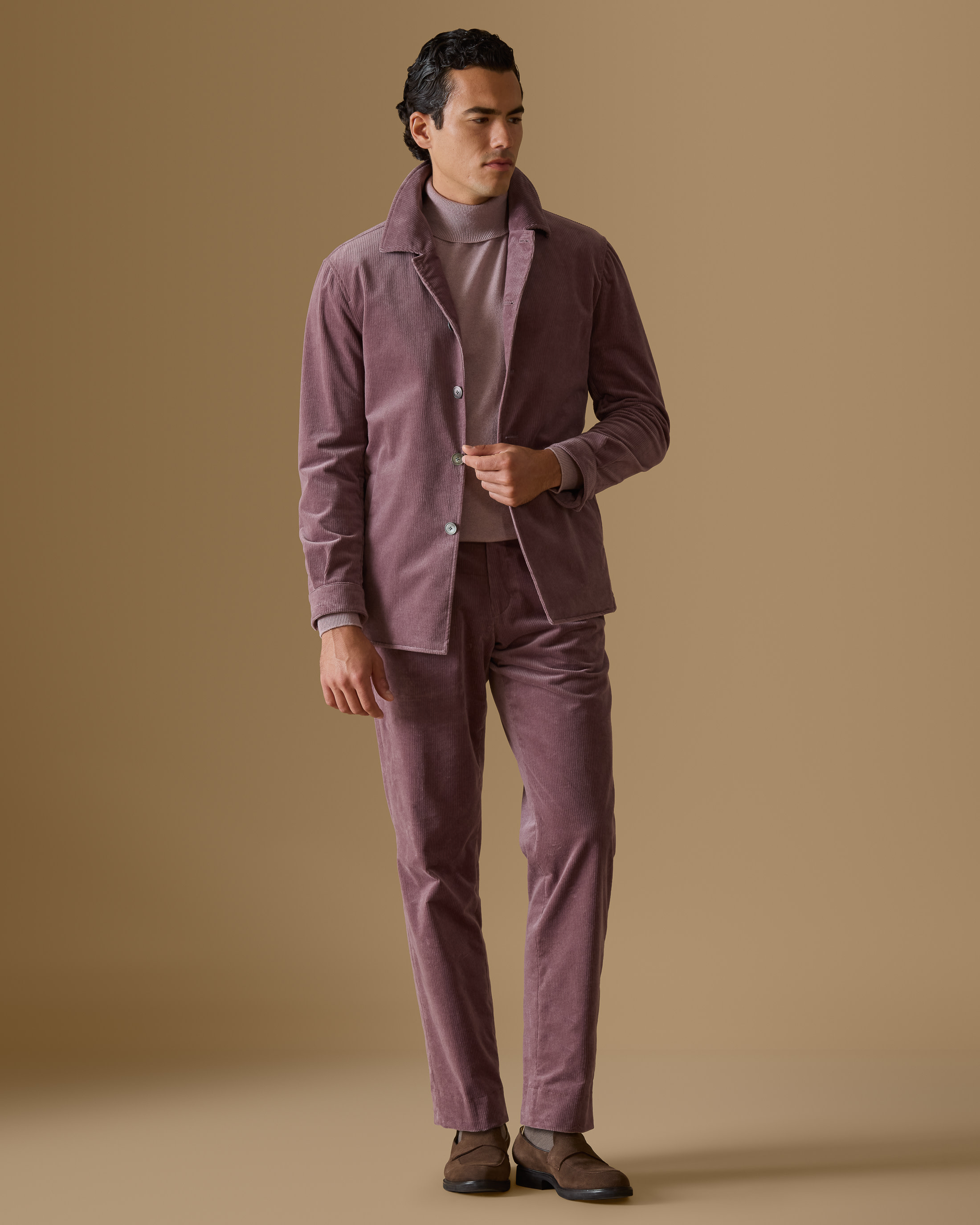 Mauve-Stretch-Cotton-Corduroy-Suit-MS0997-custom-jackets, view 1 - Atelier Munro