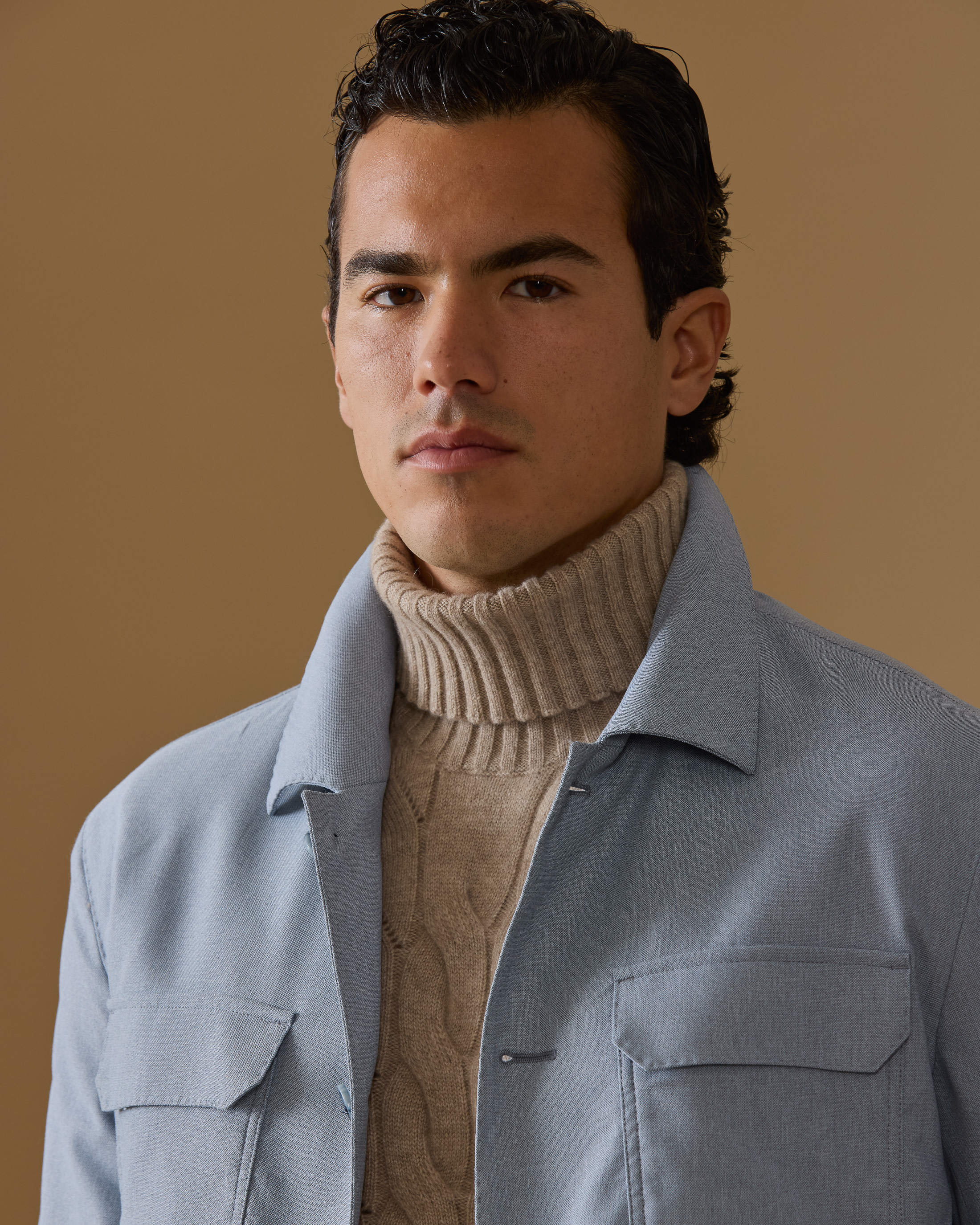 Light-Blue-Stretch-Wool-Utility-Suit-MS1000-custom-jackets, view 5 - Atelier Munro