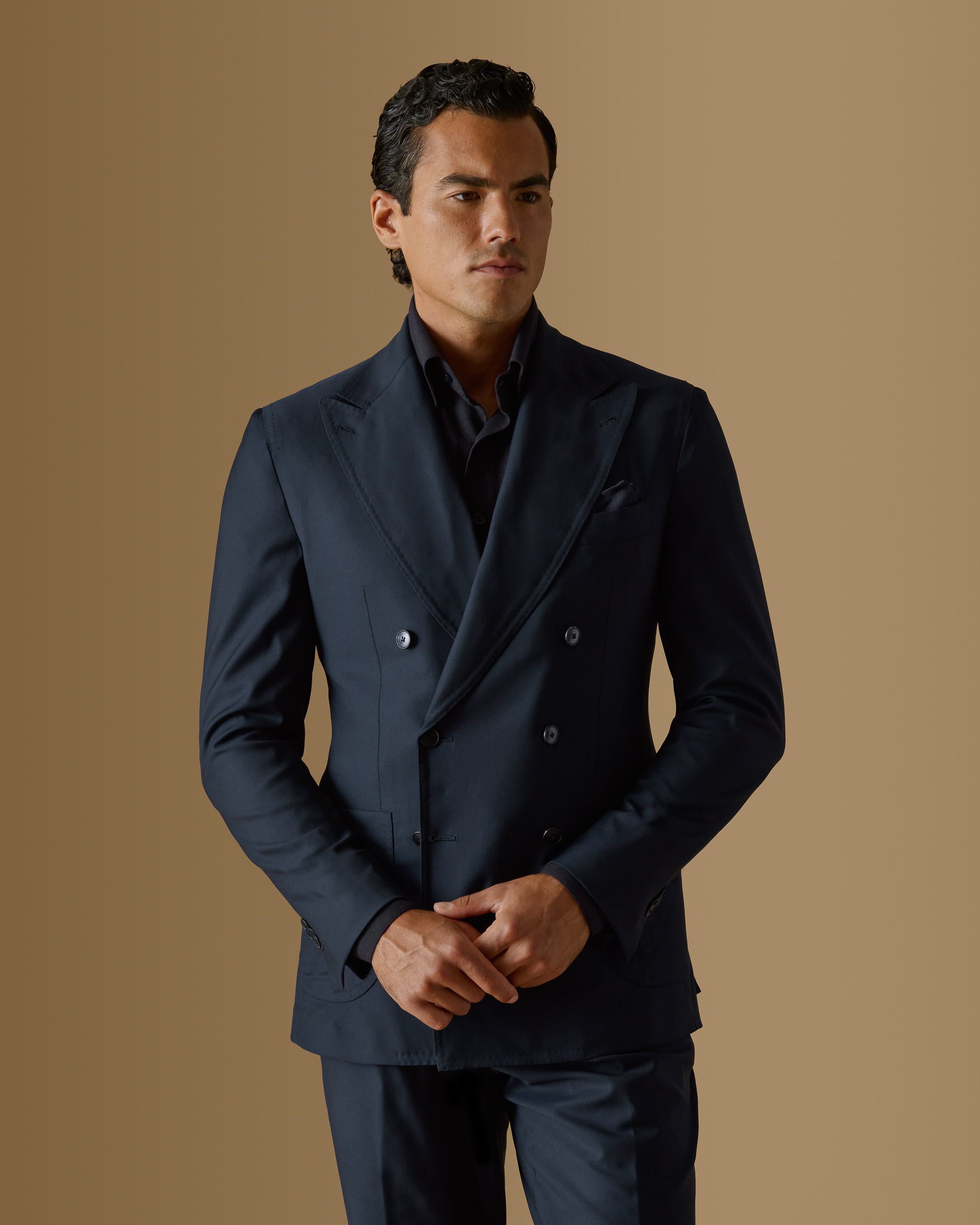 Midnight-Blue-Technical-Wool-Suit-MS1003-custom-suits, view 1 - Atelier Munro