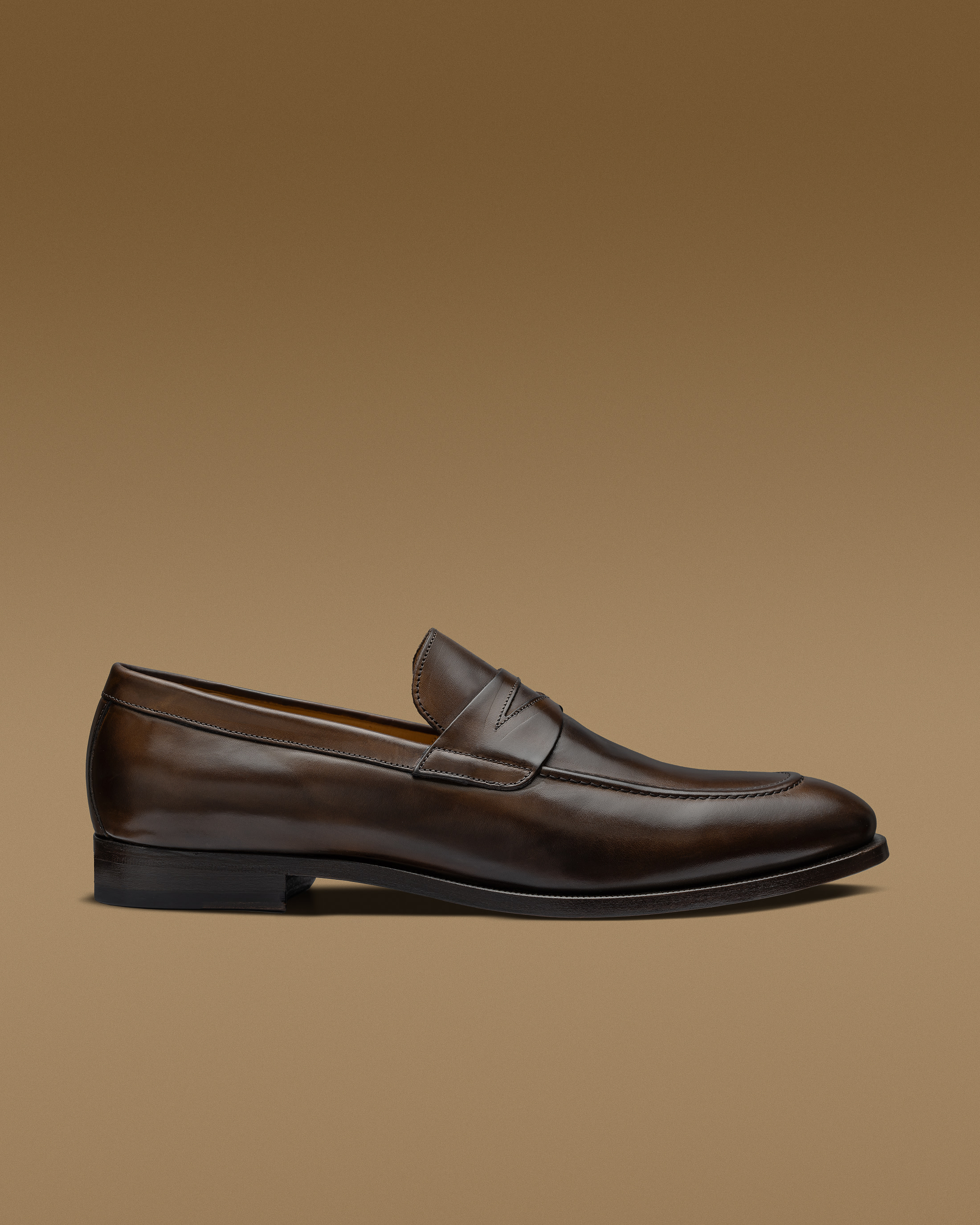 Dark-Brown-Hand-painted-Nubuck-Penny-Loafer-NBK04-custom-formal-shoes, view 0 - Atelier Munro