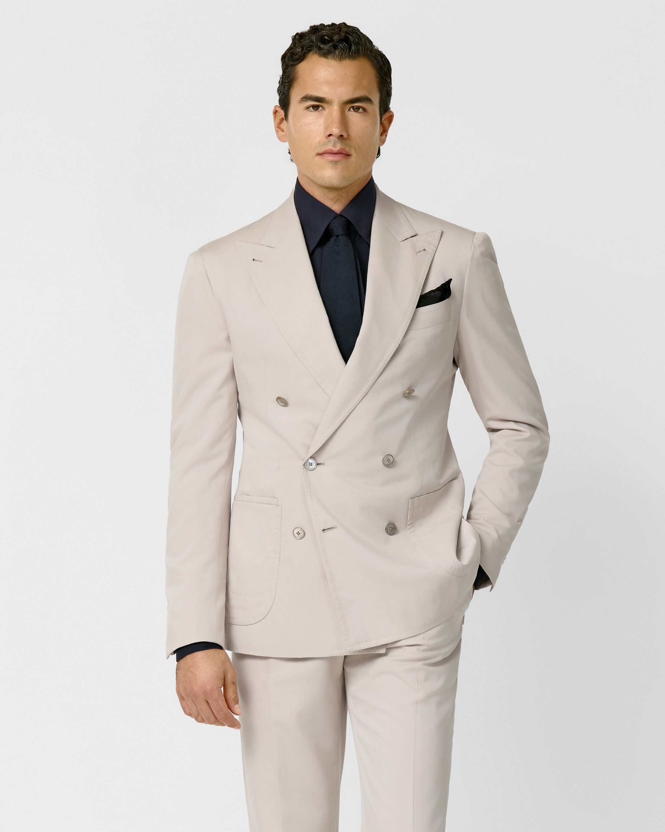 Ecru-Silk-Suit-MS0956-custom-luxury-suits, view 0 - Atelier Munro