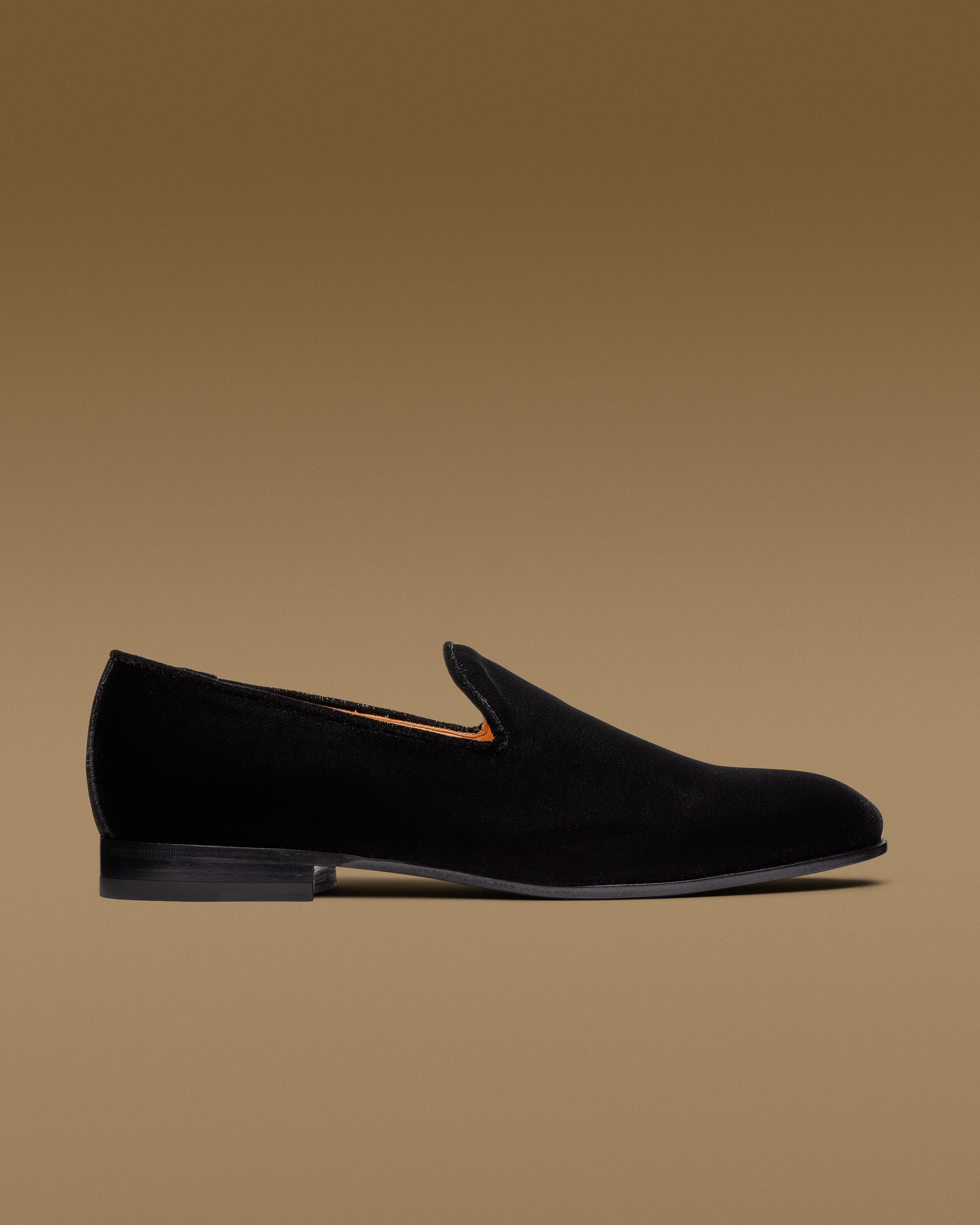 Black-Velvet-Plain-Toe-Loafer-Plain-toe-loafer-VLVT001-custom-formal-shoes, view 0 - Atelier Munro