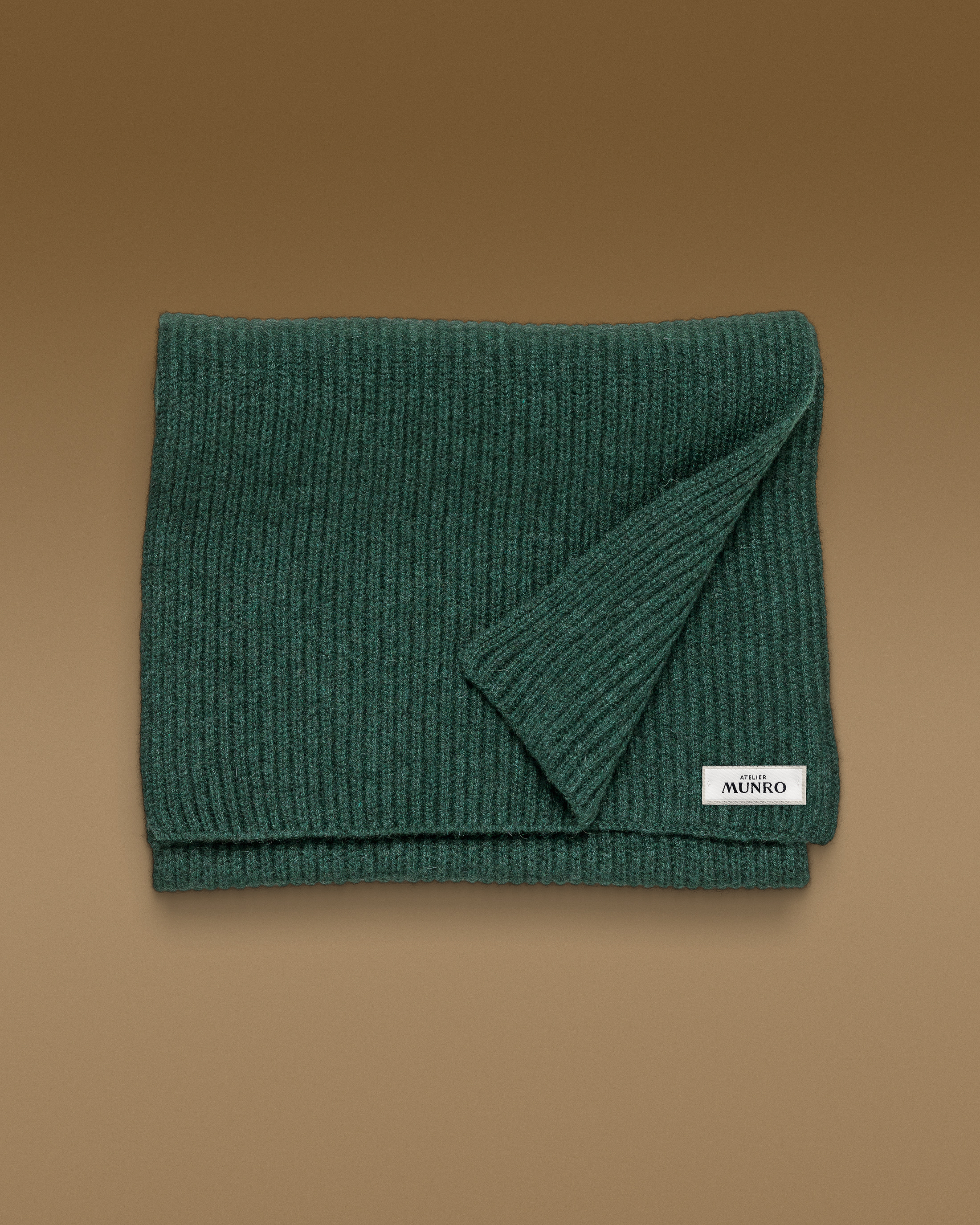 Bottle-green-cashmere-scarf-MKC1053-custom-scarfs, view 0 - Atelier Munro