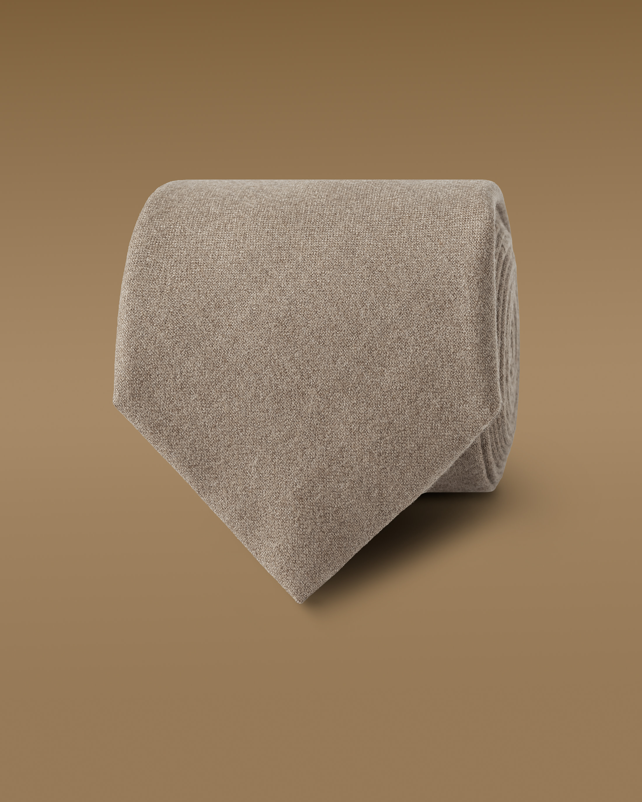 Taupe-Stretch-Cashmere-Tie-EF025-custom-ties, view 0 - Atelier Munro