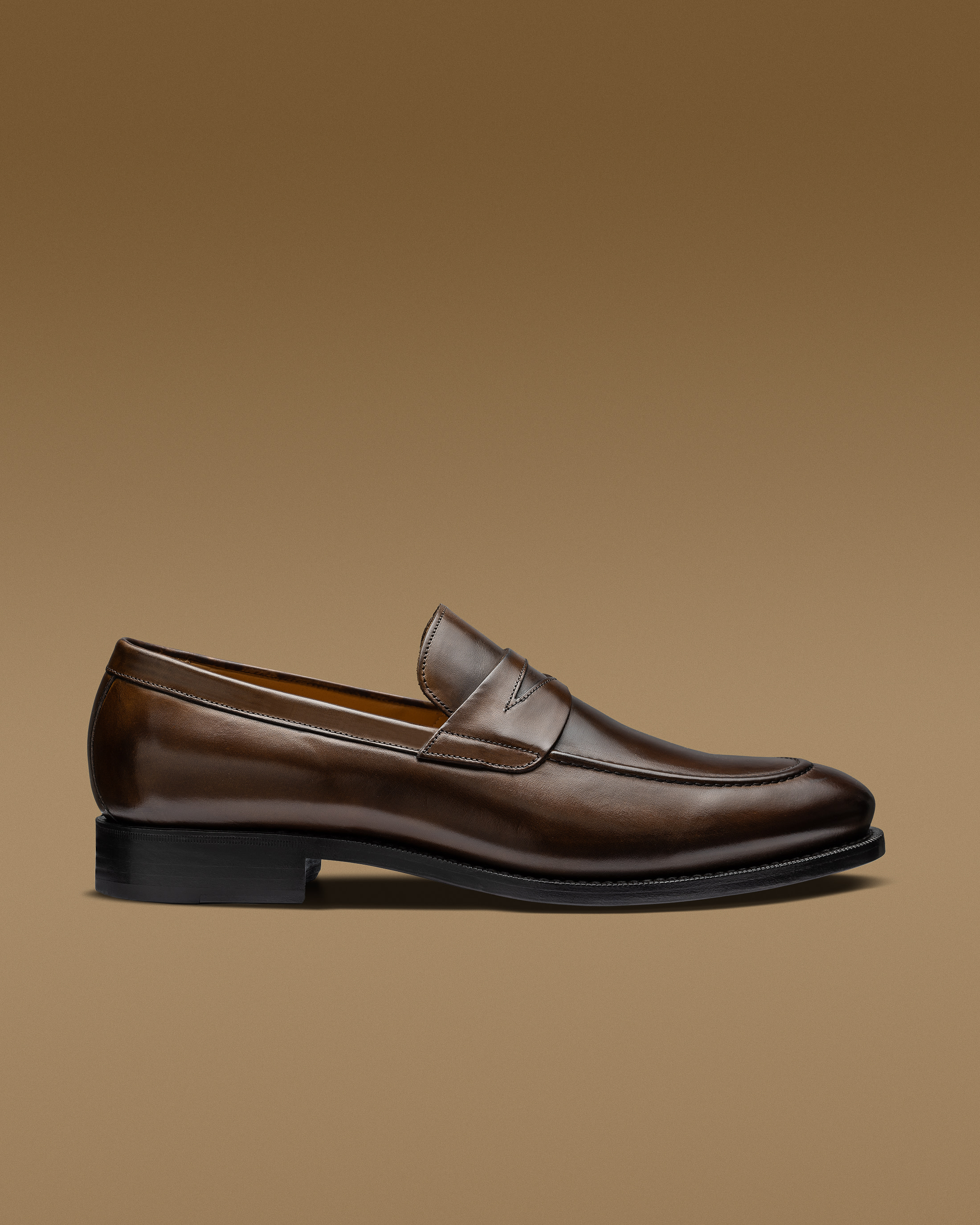 Dark-Brown-Hand-painted-Nubuck-Penny-Loafer-NBK04-custom-formal-shoes, view 0 - Atelier Munro