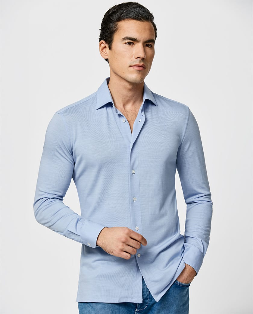 Casual Shirt - S120 Wool Jersey