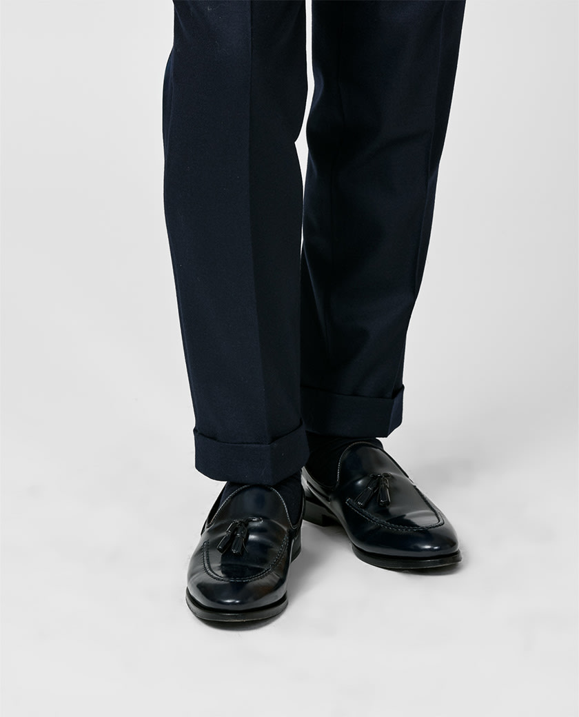 Black Polished Antique Calf Lightweight Penny Loafer