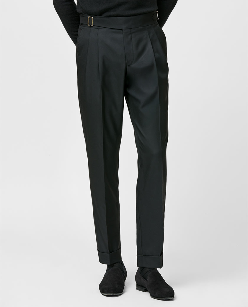 Black S150 Wool Trousers