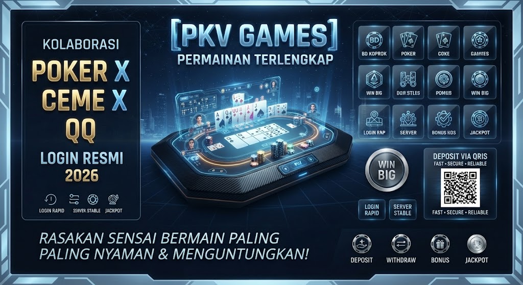 Tampilan utama aplikasi Link QQ Online dengan akses permainan digital