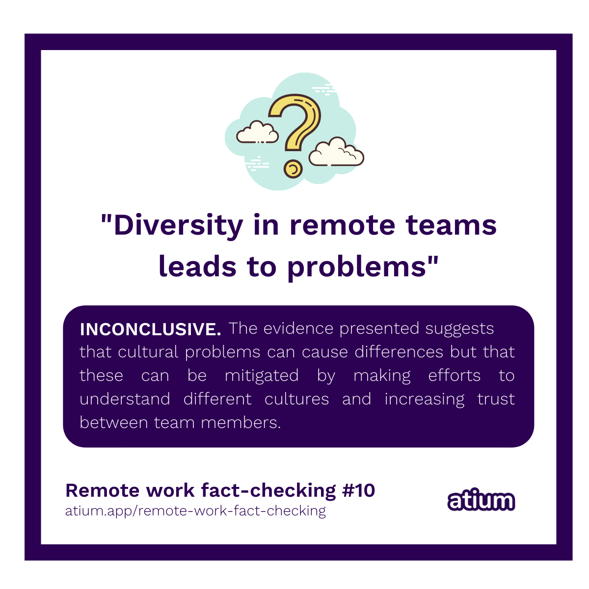 Diversity in remote teams leads to problems