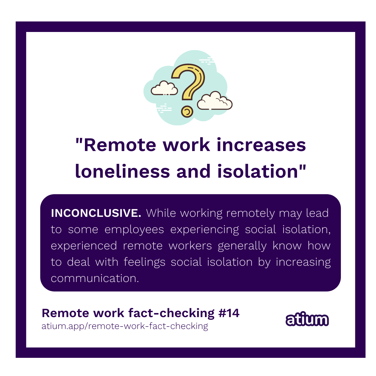 Remote work increases loneliness and isolation