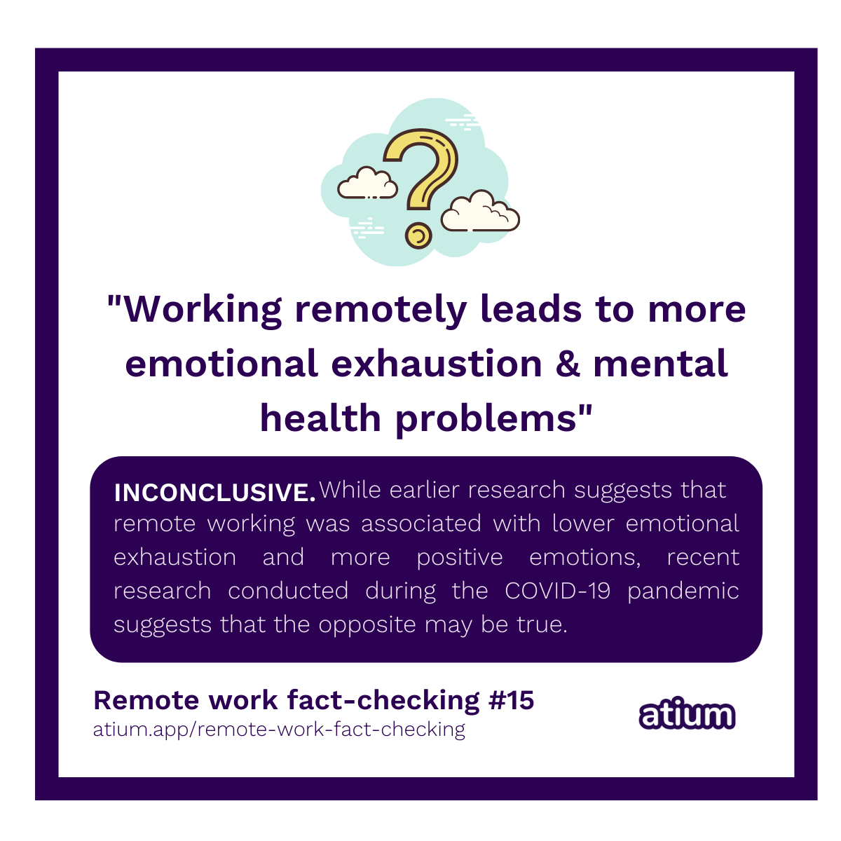 Working remotely leads to more emotional exhaustion & mental health problems