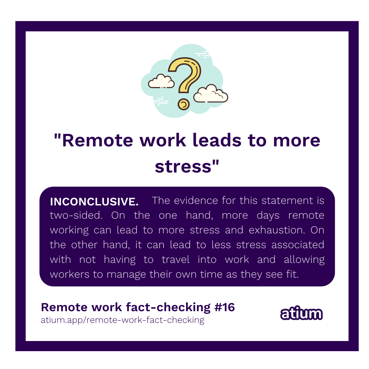 Remote work leads to more stress