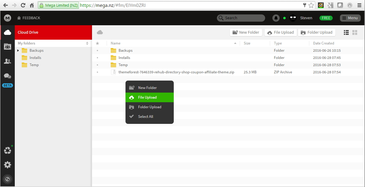MEGA Cloud Storage