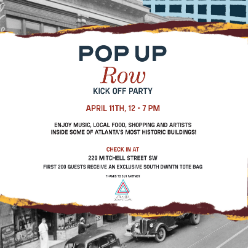 Pop Up Row Kick Off Party Event In Atlanta Ga