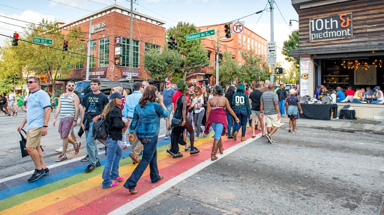 Atlanta Midtown Rainbow Crosswalk
