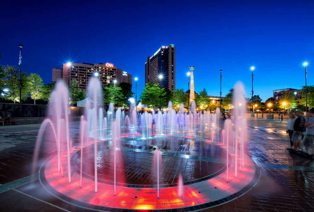 Atlanta Centennial Olympic Park Fountain Dusk 2 Scaled 1 