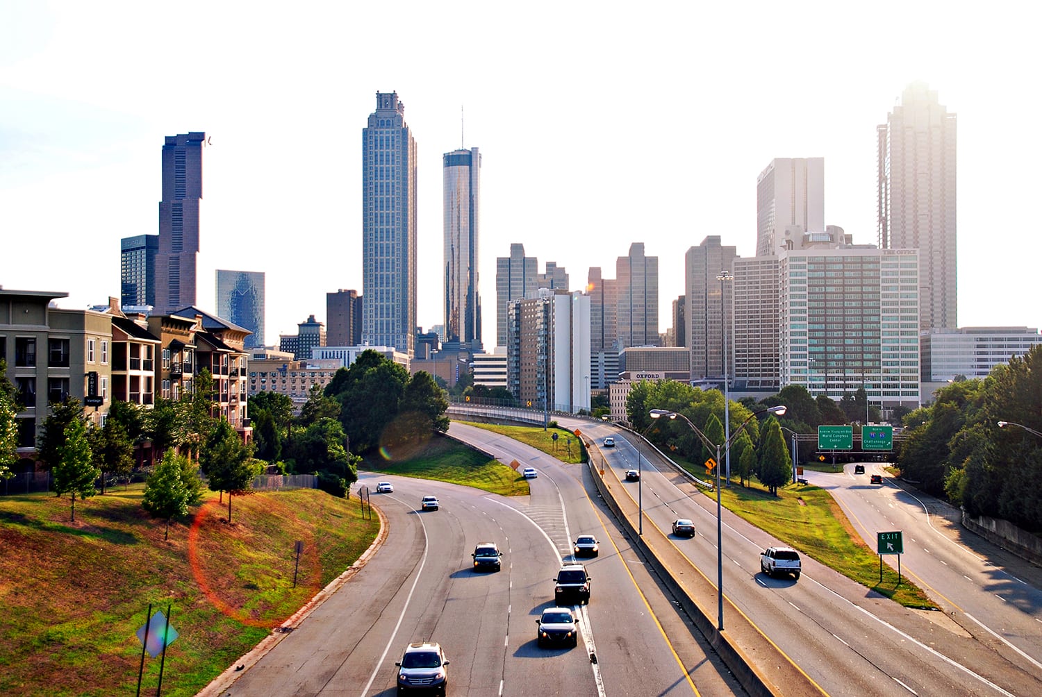 Jackson-State-Bridge-Atlanta-Georgia The Atlanta skyline from Jackson State Bridge.