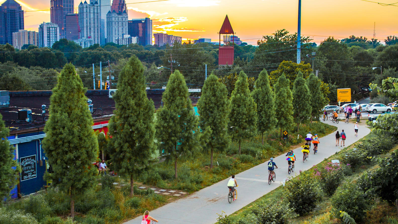 Atlanta BeltLine Atlanta S Newest Outdoor Space Discover Atlanta   AtlantaEastsideBeltLineAerialMidtownSkyline 1024x576 