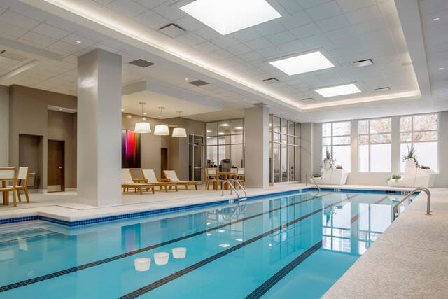 image of the heated indoor pool at Hyatt Centric Midtown atlanta ga