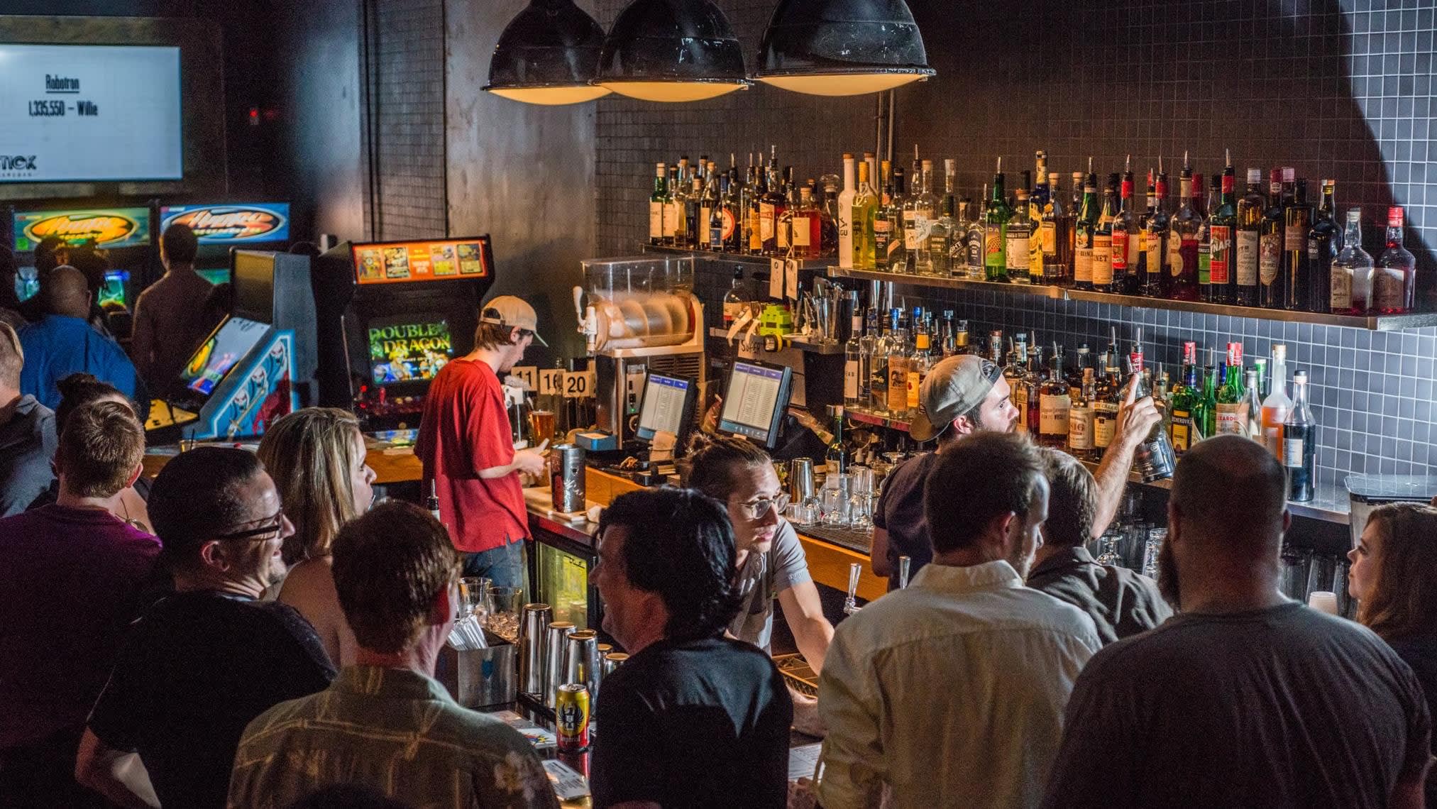 image of nightlife at Joystick Gamebar in atlanta ga