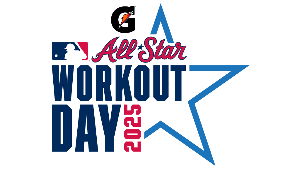 Ultimate Guide to the MLB All-Star Game 2025 in Atlanta 5 A promotional poster for MLB's All-Star Workout Day 2025, featuring a star and baseball elements in Atlanta, Georgia.