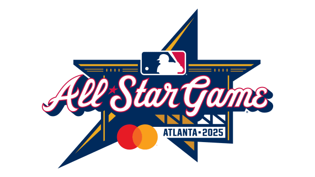 The All-Star Game logo featuring a baseball player silhouette inside a star with 'Atlanta 2025' below in Atlanta, Georgia.