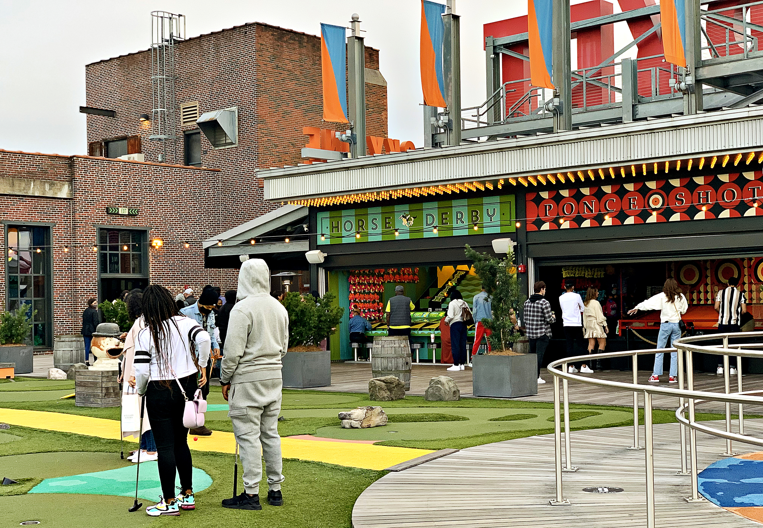 Couples can enjoy fun and games on The Roof at Ponce City Market