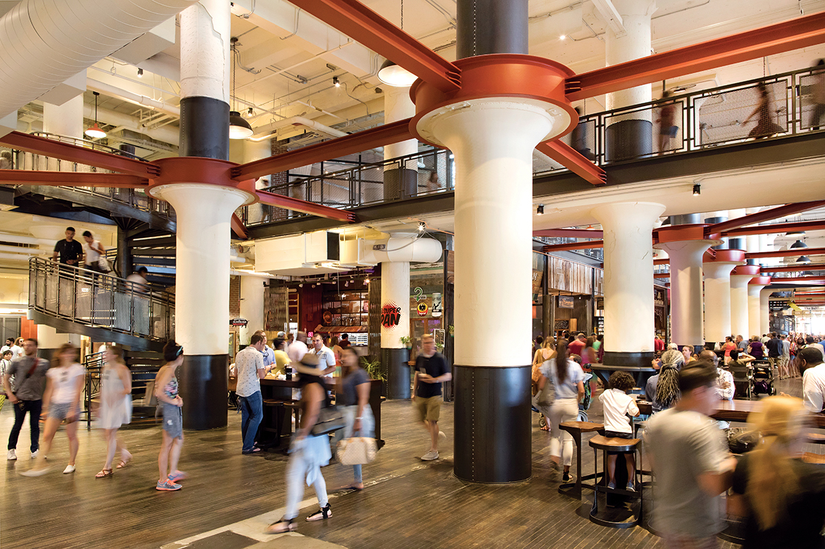 It's always busy in the Central Food Hall at Ponce City Market