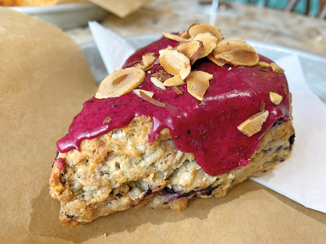 image of Scone with almonds from Little Tart Bakeshop in atlanta